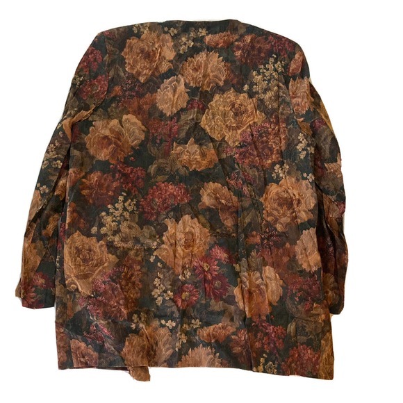 Vintage GOOD TIMES Shirt Top Blouse Women’s Size 14 Floral Shoulder Pads USA - Picture 6 of 9
